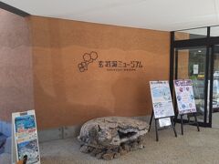 玄武洞ミュージアムを見学します。中には恐竜の骨格や岩石に関する展示がありました。