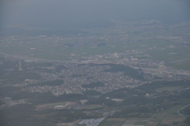 　加賀温泉駅あたり、加賀大観音が見えます。