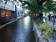 高瀬川沿い木屋町通りを歩きます。