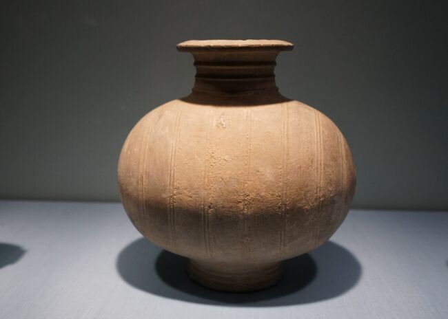 壺土器　中国　明時代　副葬品土器 壺土器中国明時代副葬品土器