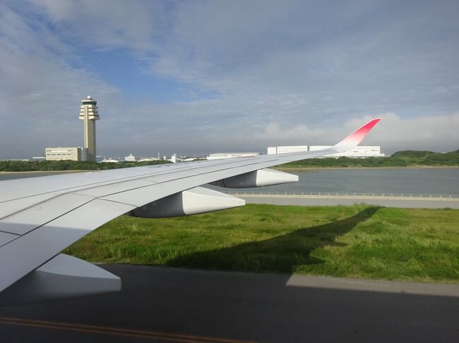 17:30 那覇空港着 …日差しが出てました！