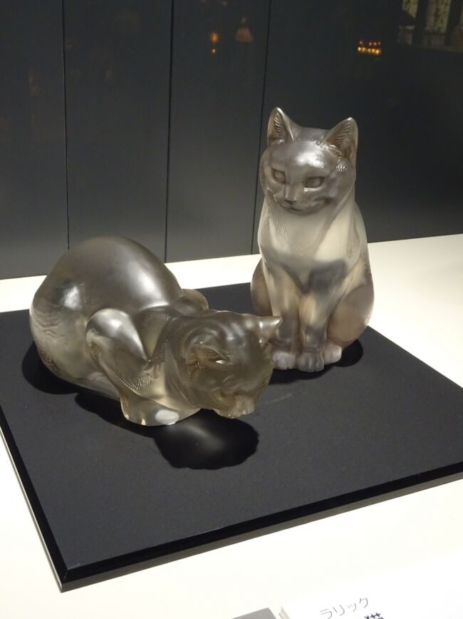 LALIQE ラリック　座る猫　猫の置物 LALIQE ラリック 座る猫 猫の置物 比し