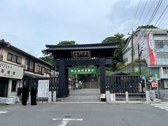 東京・池上『池上本門寺』の【総門】の写真。

『日蓮宗大本山 長栄山 池上本門寺（ちょうえいざん 
いけがみほんもんじ）』です。

来る途中にもあじさいが咲いているお寺などがあります。

総門は、寺社へ参詣する人が最初に通る門で、清浄の心身にて
通らねばならない。
五重塔、多宝塔、経蔵などと共に、昭和２０年４月１５日の
戦災を免れた数少ない古建築の一棟として重要である。
昔から世に知られ、安藤広重の『江戸みやげ』や
『江戸近郊八景』にも描かれている。
簡素ながら、主柱間５．３メートルを測る壮大な門である。
記録は失われたが、第２２世日玄聖人代の元禄年間に
建立されたと伝え、様式的にも技法的にも、ほぼ妥当とされる。
扁額「本門寺」は門より古く、寛永４年（１６２７）
本阿弥光悦の筆になる。
日蓮宗の総門として貴重であるばかりでなく、特に、
近世建築様式の上で、注目すべき点が多いという。
平成30年９月、日朗聖人七〇〇遠忌慶讃事業により
建造当初の姿を復刻・改修した。

＜アクセス＞
〇 東急池上線「池上駅」下車徒歩10分
〇 都営浅草線「西馬込駅」南口下車徒歩12分
〇 ＪＲ京浜東北線「大森駅」より池上駅行きバス（20分）
   「本門寺前」下車徒歩5分