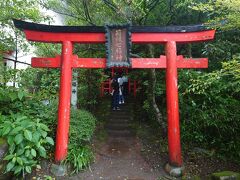 雨、風、そして湖のしぶき、木々から落ちてくる雨しずくで
かなりびしょびしょに。

もう戻ろう！となり、再び箱根神社に戻ると
「箱根七福神」がありました。
