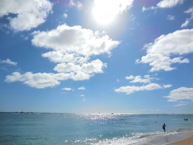 陽光逞しく、健康的なハワイです。<br />もちろん、オアフ島内でも日々のコロナ感染者が?０人という訳ではありません。<br />でも、人の眼を気にしてマスクを外せないとか、様々な施設に入る度に検温されたり手の消毒を求められたりなどといった、生活上の煩わしさは皆無なのです。