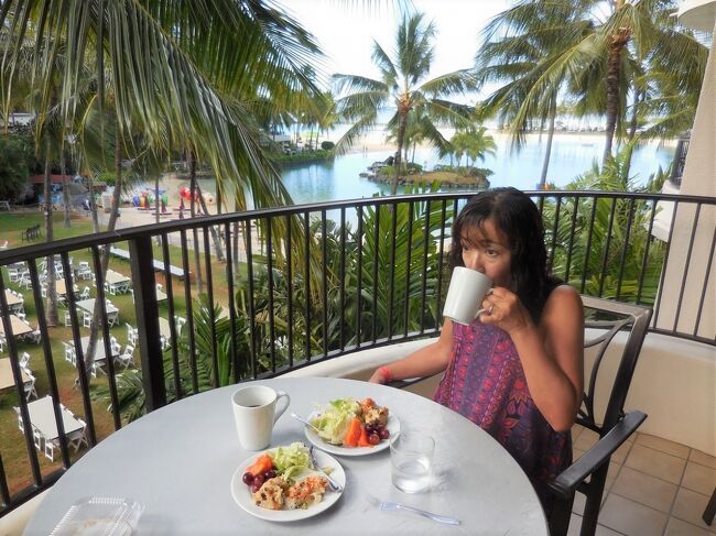 サラダ中心のブレックファストは、気持ち的にもヘルシーです。<br />