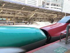 東京駅から出発します。
はやぶさとこまちの連結部分をチェックするのは、この新幹線に乗るときのお決まりです。