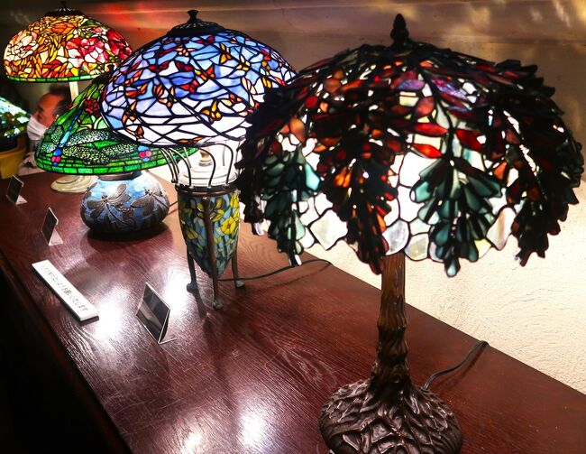 【美品】Richard Lee ステンドグラス　ランプ　照明 那須ステンドグラス美術館-6 卓上ランプの傘 ☆リチャード・リー