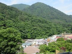 部屋から見下ろせる温泉街は、古町温泉です。
ホテルおおるりの裏庭から降りて、温泉街に出ることもできます。
ホテルで出される温泉まんじゅうの今井屋製菓や、塩原温泉の名物『ソース焼きそば』のこばや食堂も、裏庭から出ればすぐ近くです。