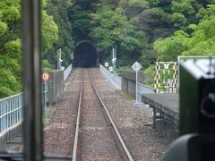 そして、出発。
鉄道区間走行中は、ATSなのか「チン！」という鉄道らしい音がする。

この列車を営業運転するためには、気動車を動かすための免許と、バスを動かすための２種免許が両方必要。
ちなみにこの車両は定員29人以下なので、大型ではなく中型２種。

