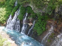 【白ひげの滝】
すぐ近くの温泉リゾートホテルに駐車できた。
こちらの水は綺麗だった。青い池より見ごたえあった。