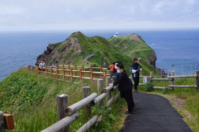 しかし、義経はチャレンカに黙って平取を去り、海伝いに積丹半島へと移動し、船に乗って中国大陸へと旅立ってしまった。<br />チャレンカはその後を追って積丹半島へ向かったがすでに遅く、そのまま神威岬の突端から身を投げた。そのチャレンカが通ったと言う小道<br /><br />暫くは舗装されて道幅も広く快適です。