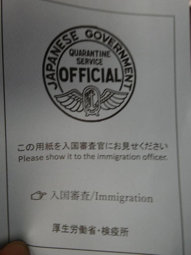 10分以上は歩かされたでしょうか。<br />ようやく、ファストトラックと呼ばれる場所に着きました。<br />ここでは数十人の係員（というか、おそらくはこのために雇われたバイトさん）がテーブル越しに待ち構えています。MySOSの立ち上げを求められ、アプリ内のQRコードをリーダーにかざすように指示され、読み込んで問題なければ、これで終わりです。<br />「OFFICIAL」と書かれた青い用紙を手渡され、これを係員に見せれば入国できるとのことです。