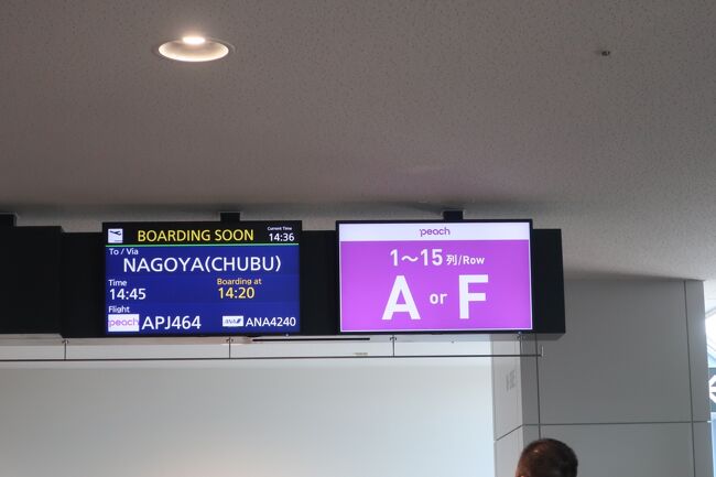 その次に１５列目までのA席・F席の窓際の人が登場します<br />7F席の連れ合いが搭乗します