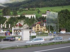 ピラトゥス山への登山鉄道　アルプナハシュタット駅