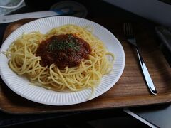 新メニューの日高村のトマトを使ったミートスパゲティー