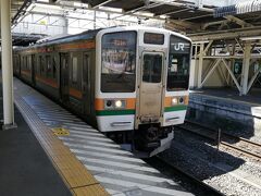 横川駅行きの信越線に乗ります。
現在の高崎線では使われていませんが、
私が子供の頃に走っていた車両なので懐かしいです。
高校もこれに乗って通っていました。