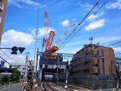 東村山駅は高架化工事まっただ中です。
