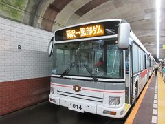 扇沢駅から黒部ダム駅へ。
電気バス。