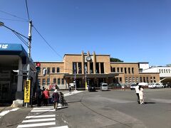 小樽駅到着。とてもいい天気です。