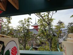 清水寺に地主神社が隣接しており、恋占いの石などがあります。
絵馬掛けから三重塔が見えます。

地主神社
https://www.jishujinja.or.jp/