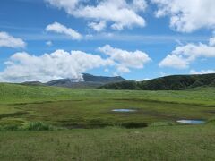 阿蘇山、火山がもくもく