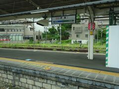 ここが伊東線と伊豆急行線の境界駅。乗務員も交代。
駅名標もこの先は青いラインになっている。