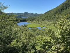 なんも下調べしていなかったのですが、覚満淵と言う幻想的な池が見えました