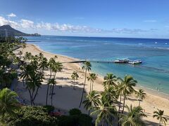 5日目の朝

丸1日ハワイで過ごせるのは今日で最後！

こちらの写真は朝のラナイからの景色
朝はこんな風にホテルの陰でビーチに日陰ができます