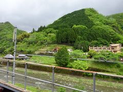 温泉が見えてきました。