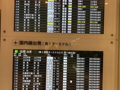 久しぶりの飛行機、早めに羽田空港に到着しました。