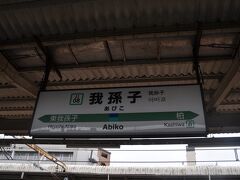 　我孫子駅で下車します。