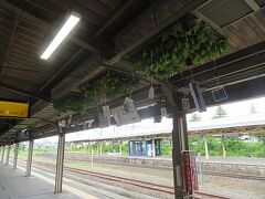 久しぶりの花巻駅。駅のホームには風鈴があって風情がある。