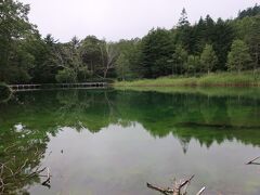 牛池にやってきました。山に囲まれた小さな池です。
