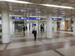 地下鉄の仙台駅。JRの駅と少し離れています。