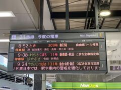 旅立ちは東京駅から。
とき309号。