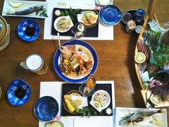 今宵の宿はペンションサライ。豪華な食事で大満足です。