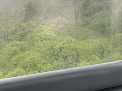 弥山帰りのロープウェイ内 withぽつんドラ。