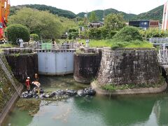 琵琶湖第１疏水です。
大津閘門が工事中でした。