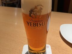 上野駅までの途中にYebisuバーがありました。涼みがてら飲みましょう。