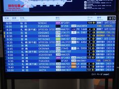 午前８時から９時台にかけては、出発便が多くて、札幌便にはANAが３本有ります
　０８：２０ANA・　０８：３５JAL・　０８：５５ANA・　０９：３５ANA
