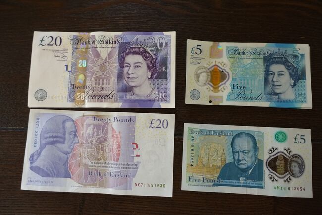 国イギリスイギリス　ポンド£　旧紙幣　20£紙幣7枚（140£）
