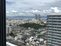 市役所に来たのは、庁舎21階が展望台ロビーになってるから。
あそこに見える古墳、仁徳天皇陵よりは随分小さいんだけど、でもやっぱり前方後円墳っぽい形は見られず。