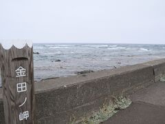 お次は礼文島のもうひとつの北端、金田ノ岬に移動

運が良ければアザラシに会えるらしいけど、
周りに海産物の加工場なんかもあって、想像してたより普通の海岸だった・・・

かなり海が荒れてるせいもあったのか、全然気配も感じませんでした