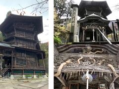 さざえ堂は1796年建築の素晴らしい建物です。行き帰りの人がすれ違わないように作られていて、建物の外部も内部もとても見応えがありました。
木造の二重らせん構造は世界唯一だそうです。