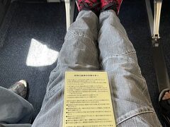 帰途はJL668便
飛行機も空いていたので非常口の隣を選びました。ここは足元がゆったりしていて楽です。