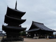 門を入ると、外からは想像も付かないくらい広い境内が現れた。その境内には、本堂や三重塔など江戸時代に建立された建物が数多く立っていた。三重塔は、小ぶりながらも均整の取れた姿で、なかなか美しい。