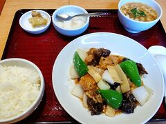 ●中華園　岡山本店

「豆鼓鶏塊」です。
日本語にすると、「若鶏の黒豆炒め」です。