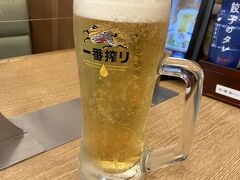 8番らーめん、生ビール。