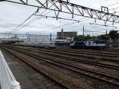 大府駅は貨物列車のヤードがあって、他所ではあまり見かけないホッパ車が停車中でした。